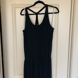 Athleta long black maxi dress